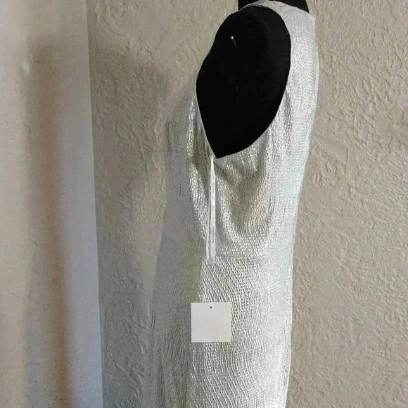 Dessy collection Soho Metallic Column Gown nwot size 12 Regular - Picture 14 of 17